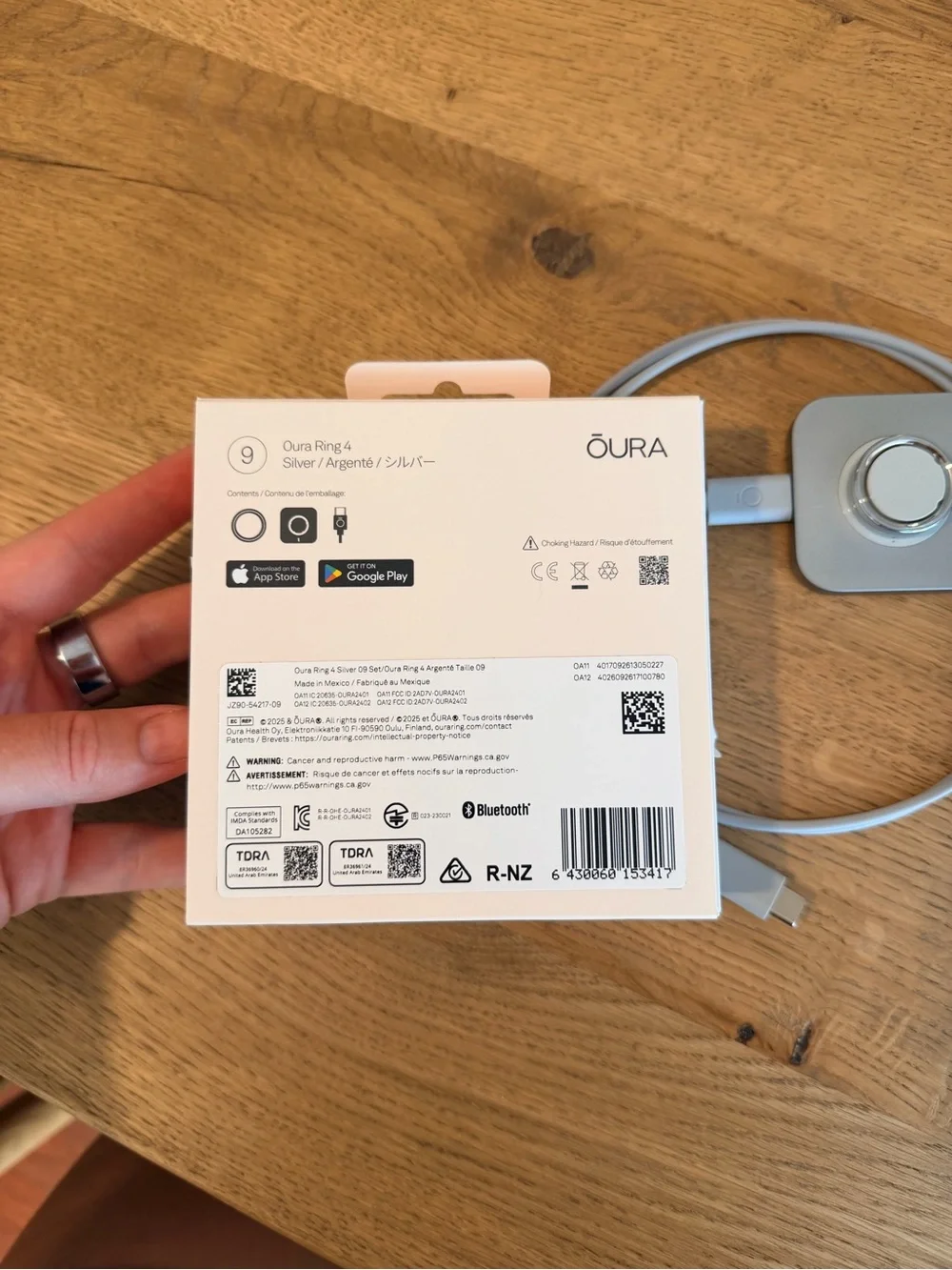 Silver Gen 4 Oura Ring size 9 - NWT, never worn